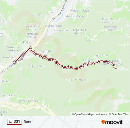 331 Bus Line Map