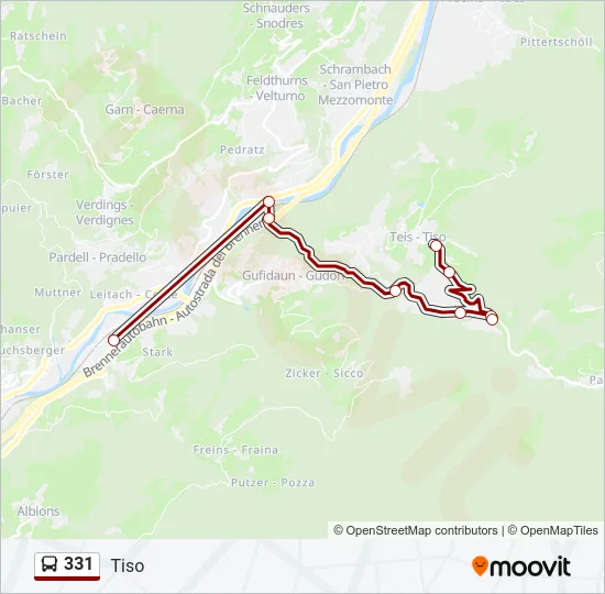 331 Bus Line Map