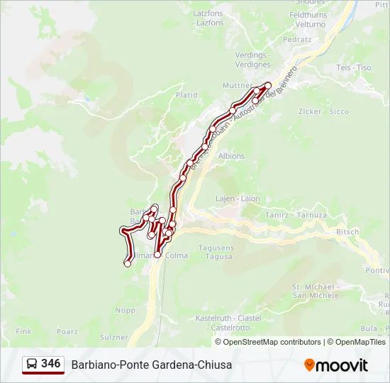 346 Bus Line Map