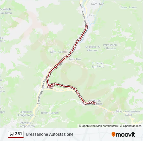 351 Bus Line Map