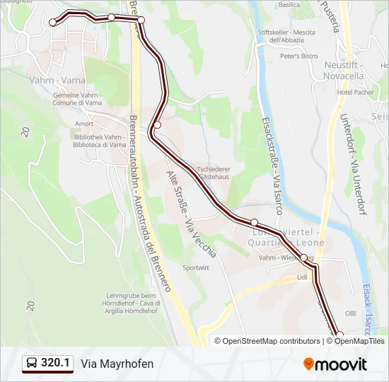 320.1 Bus Line Map
