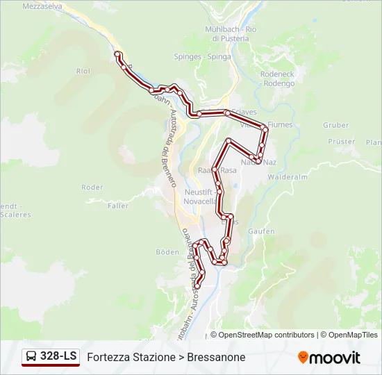 328-LS Bus Line Map