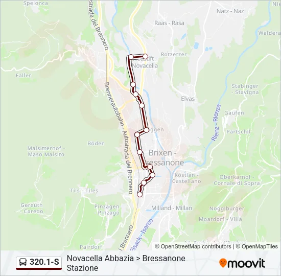 320.1-S Bus Line Map