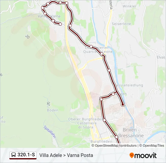 320.1-S Bus Line Map