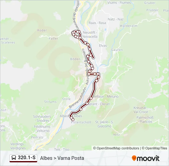 320.1-S Bus Line Map