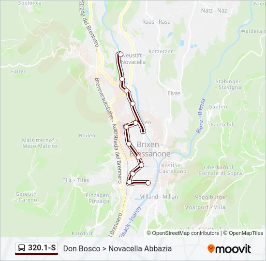320.1-S Bus Line Map
