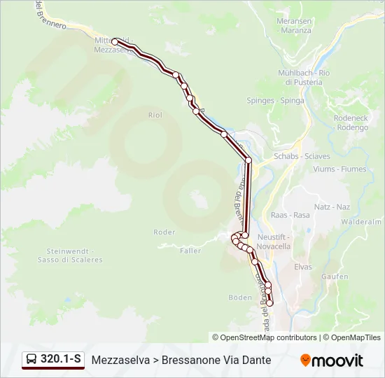 320.1-S Bus Line Map