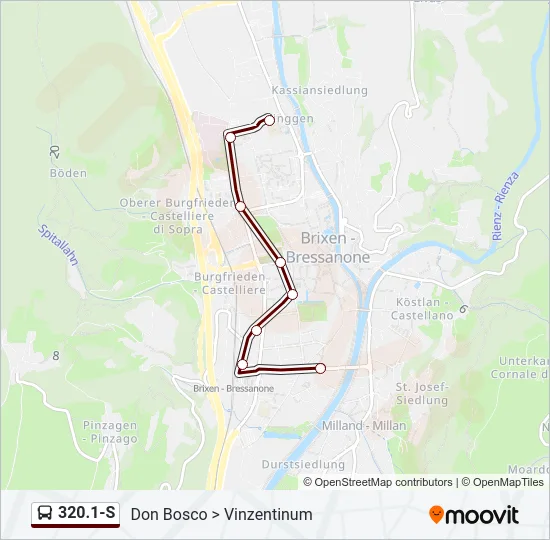 320.1-S Bus Line Map