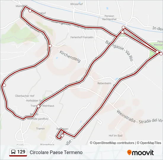 129 Bus Line Map