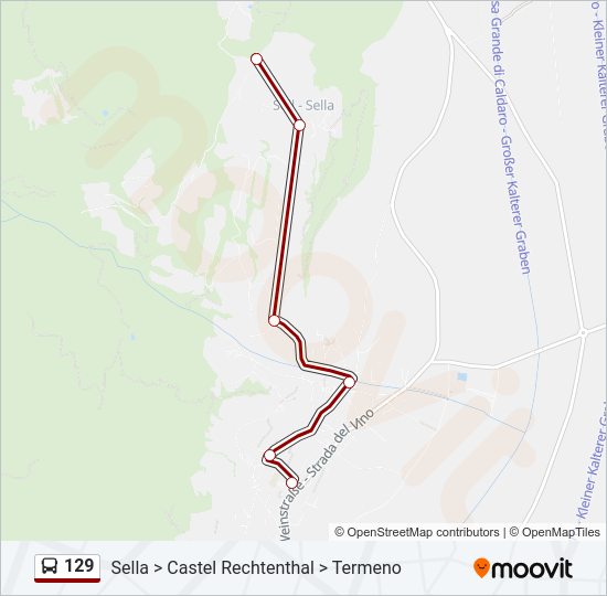 Percorso linea bus 129