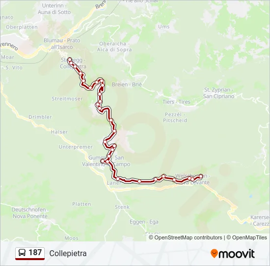 187 Bus Line Map