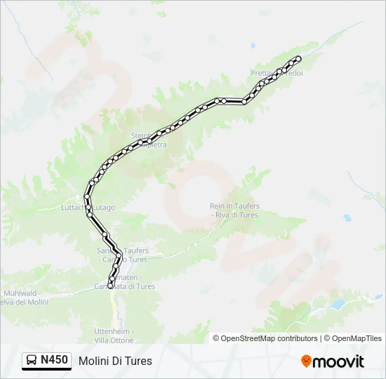 N450 Bus Line Map