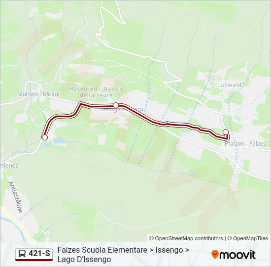 421-S Bus Line Map
