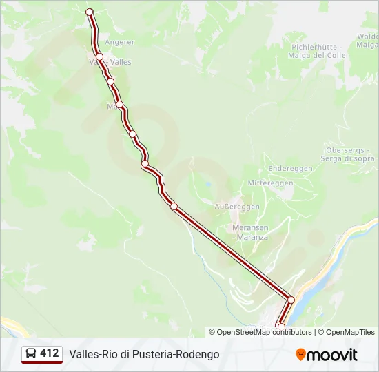 412 Bus Line Map