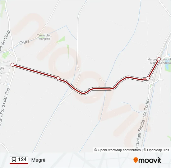 124 Bus Line Map