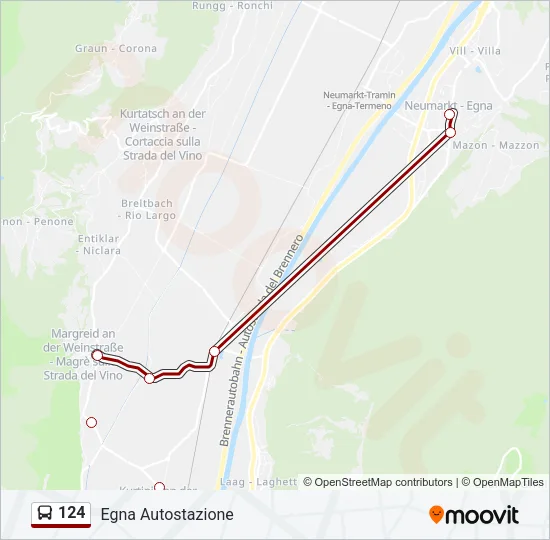 124 Bus Line Map
