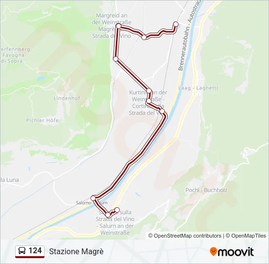 124 Bus Line Map