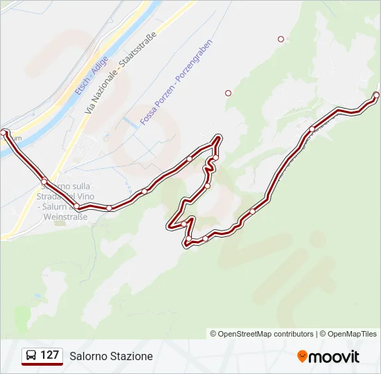 127 Bus Line Map
