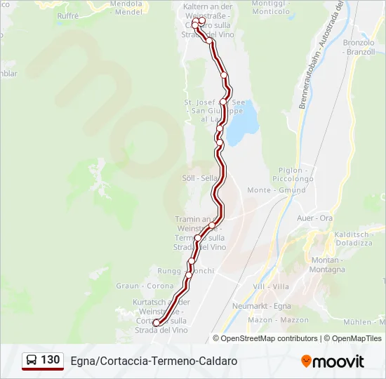 130 Bus Line Map