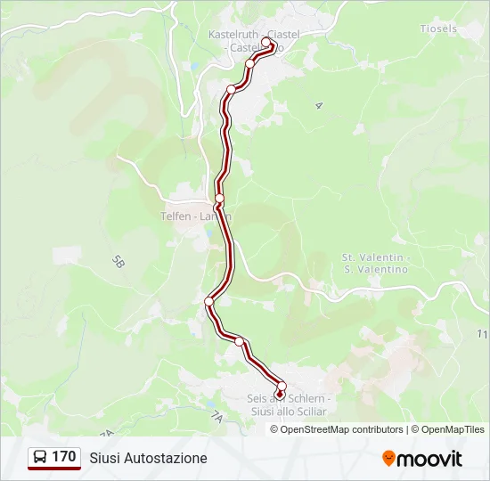 170 Bus Line Map