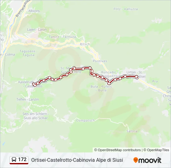 172 Bus Line Map