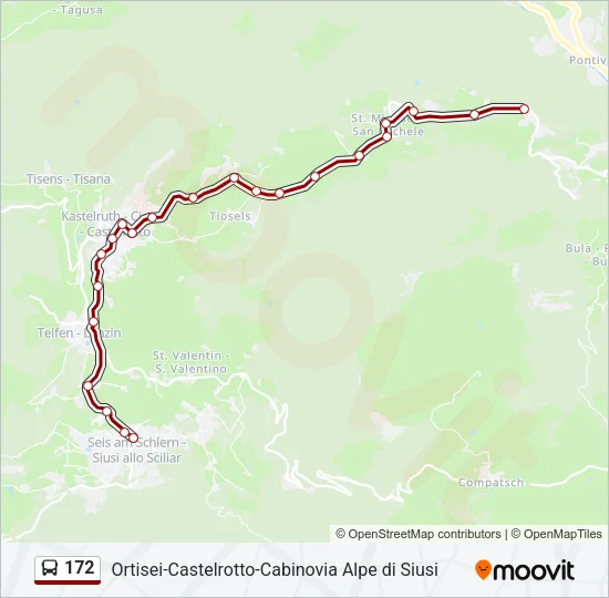 172 Bus Line Map