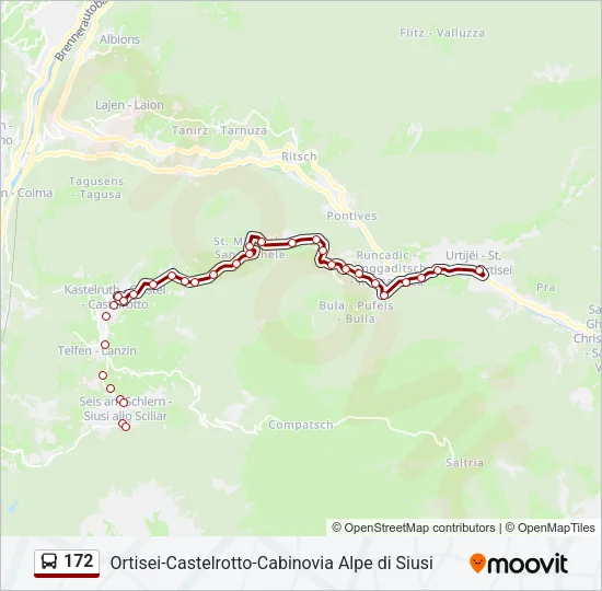 172 Bus Line Map
