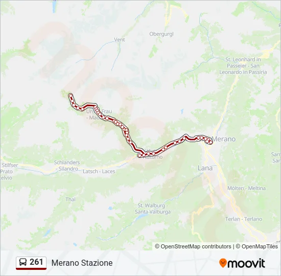 261 Bus Line Map