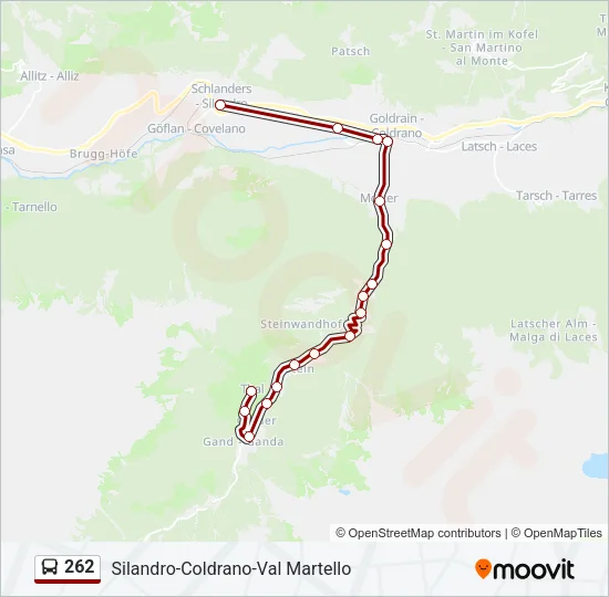 262 Bus Line Map