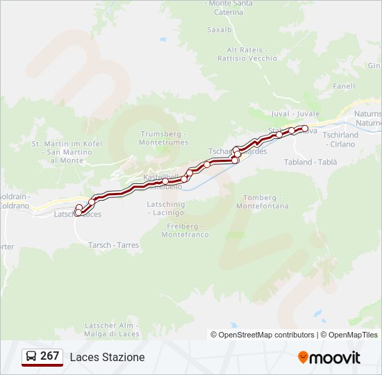 Percorso linea bus 267