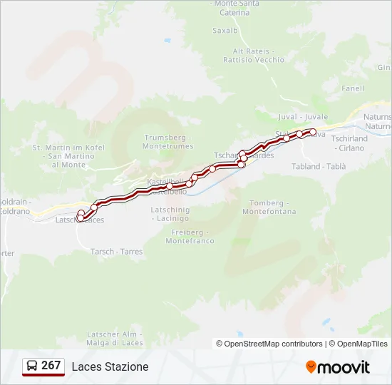 267 Bus Line Map