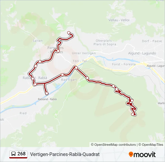 268 Bus Line Map