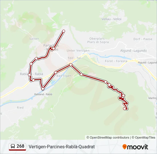 268 Bus Line Map