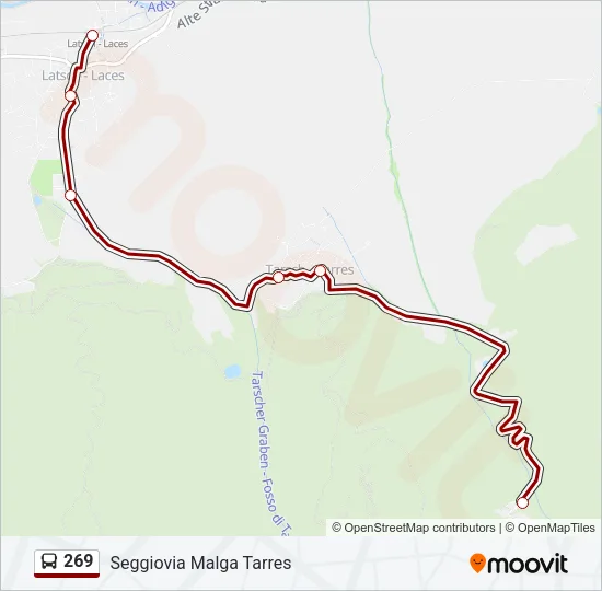 269 Bus Line Map