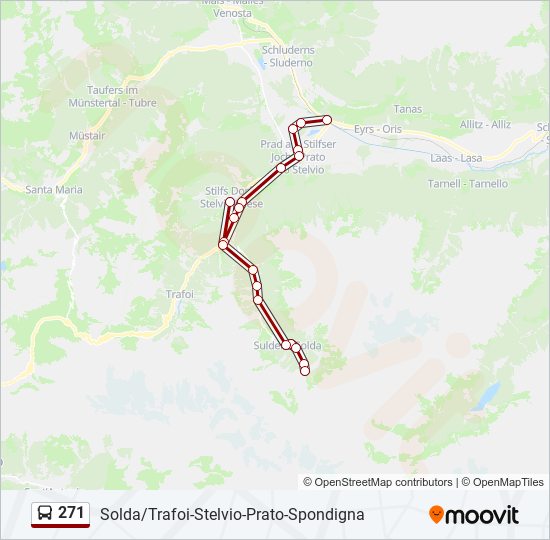 Percorso linea bus 271