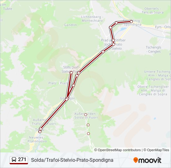 Percorso linea bus 271
