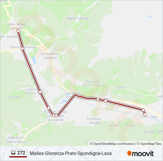 Percorso linea bus 272
