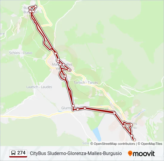 274 Bus Line Map