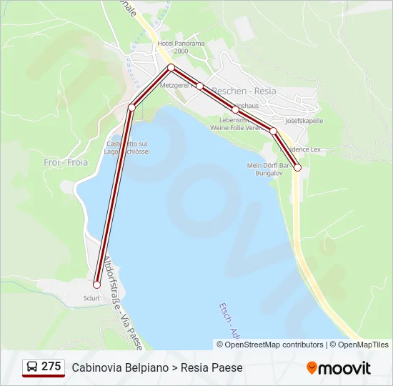 275 Bus Line Map