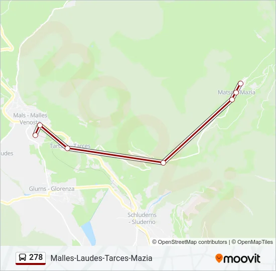 278 Bus Line Map