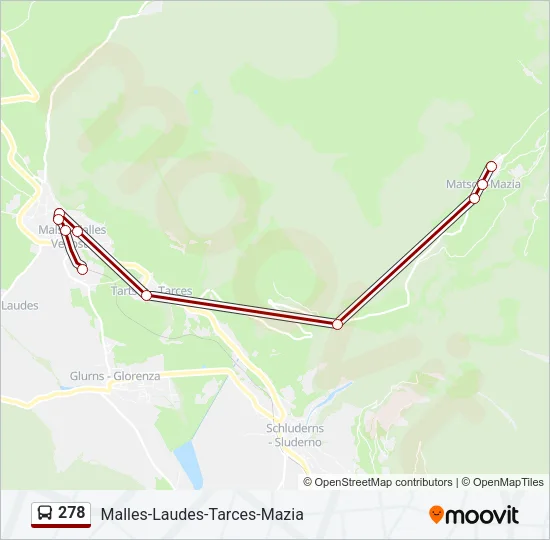 278 Bus Line Map