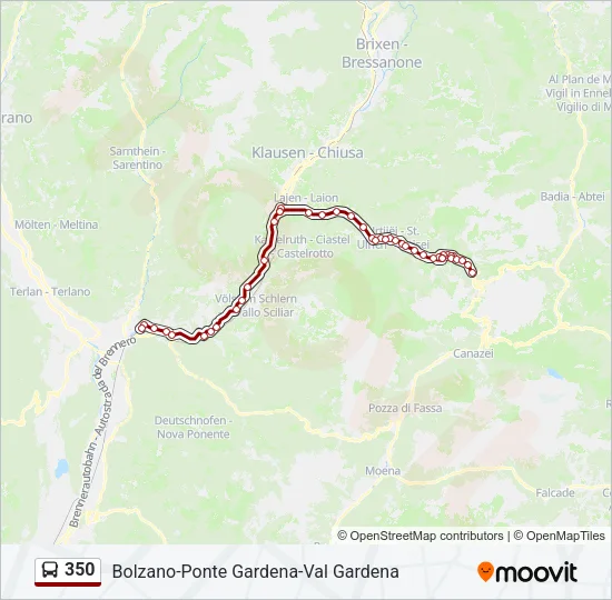 350 Bus Line Map