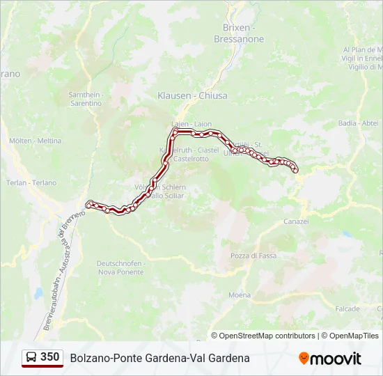 350 Bus Line Map