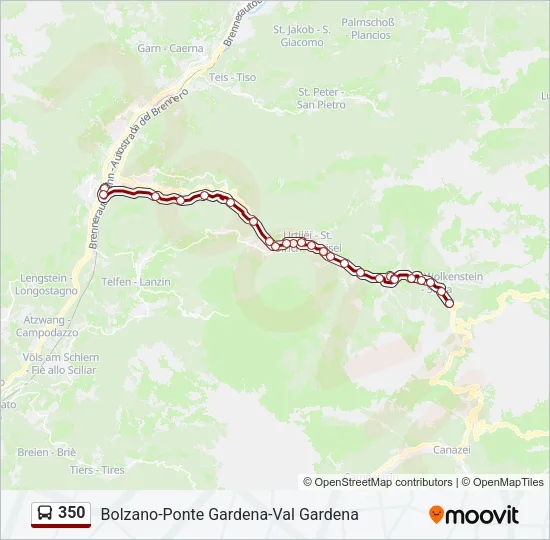 350 Bus Line Map
