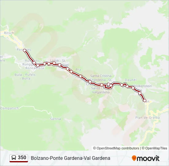 350 Bus Line Map