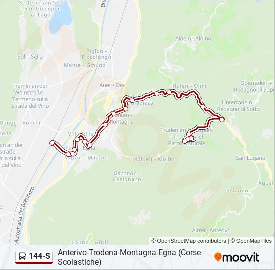 144-S bus Line Map