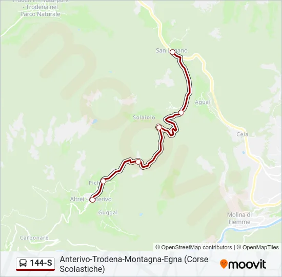 144-S Bus Line Map