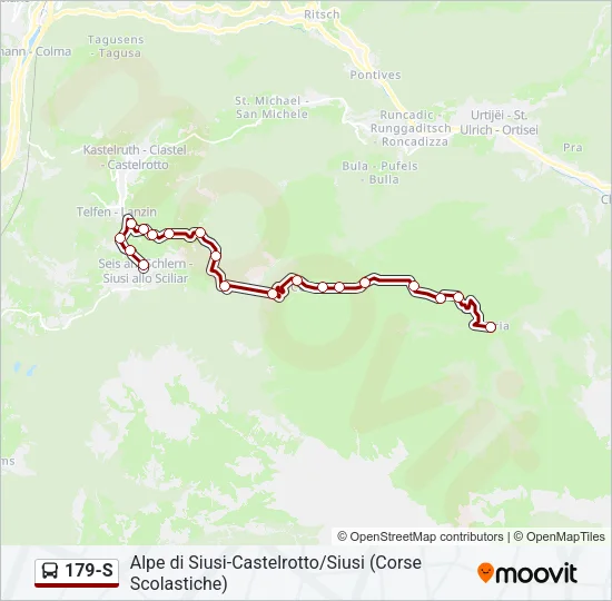 179-S Bus Line Map
