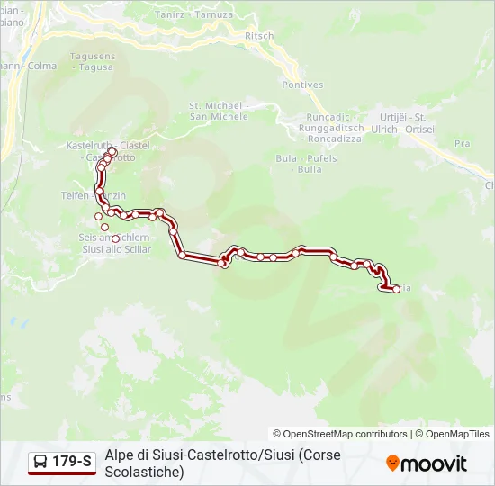 179-S Bus Line Map