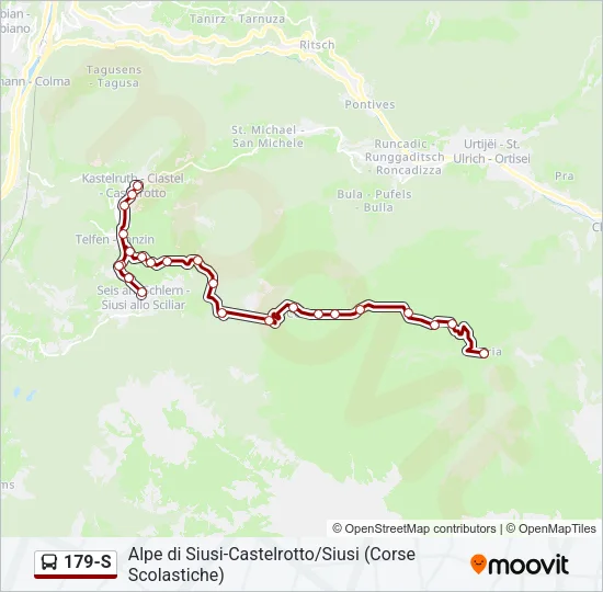 179-S Bus Line Map